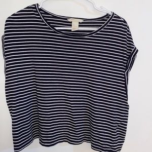 H&M Striped flowy Crop Top